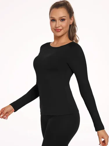 Vista 39 de CADMUS Paquete de 1 o 3 camisetas de entrenamiento de manga larga para mujer, camiseta de compresión de ajuste seco para correr