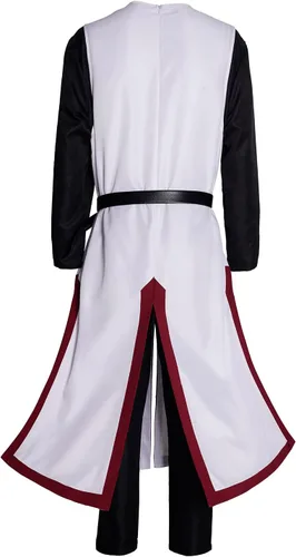 Vista 3 de Disfraz de cosplay medieval para hombre, disfraz de Halloween renacentista