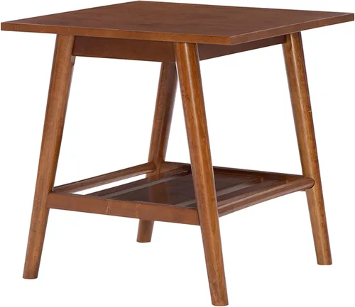 Vista 8 de Linon Melissa Mid-Century - Mesa auxiliar de nogal