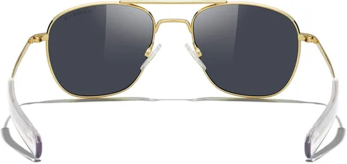 Vista 5 de MERRY'S Gafas de sol polarizadas militares clásicas cuadradas aviador para hombres o mujeres S8636