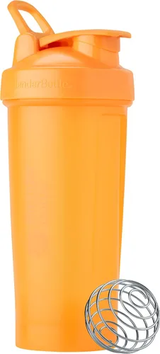 Vista 19 de [Usado] BlenderBottle Classic V2 - Botella mezcladora perfecta para batidos de proteínas y preentrenamiento, 20 onzas, color negro