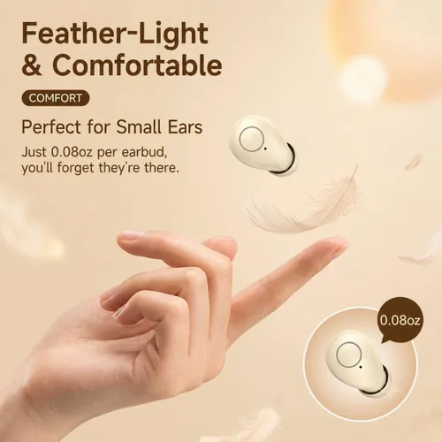 Vista 4 de Mini auriculares invisibles del sueño, pequeños auriculares Skin tone