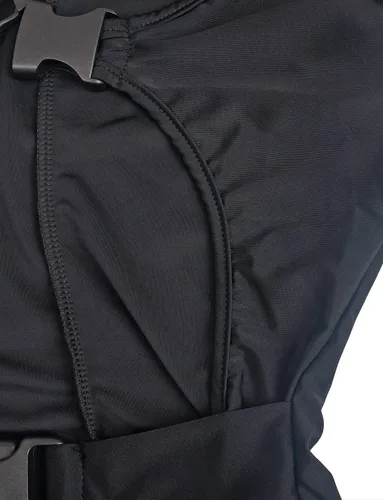 Vista 6 de VWIWV Mono de manga larga para mujer, con hebilla, sexy, ahuecado, pantalones cortos