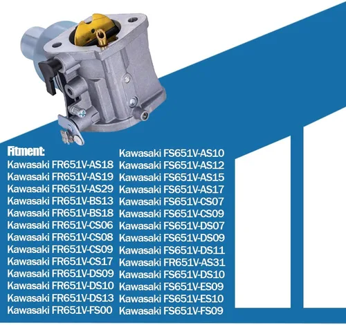 Vista 2 de Kit de carburador para Kawasaki FR651V FS651V FR691V FS691V 23 HP Gravely ZT 42 XL Motores 15004-0828 15004-7062 15004-0986 Carb con juntas