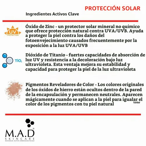 Vista 3 de M.A.D SKINCARE PROTECCIÓN SOLAR: Photo Guard SPF 50 Suero de base autoajustable: Medio - 1.06 oz