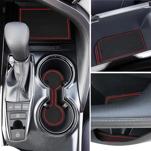 Vista 9 de auovo Alfombrillas antipolvo para Toyota Camry 2018 2019 2020 2021 2022 2023 2024 ajuste personalizado para portavasos de consola central, Gris