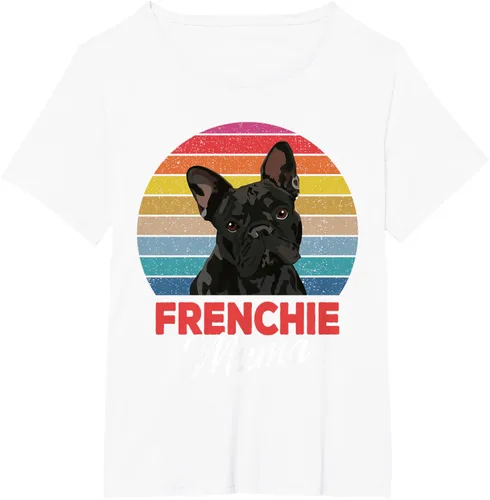 Vista 93 de Frenchie Mama - Camiseta divertida de regalo para niñas y perros Bulldog Francés, Negro, S