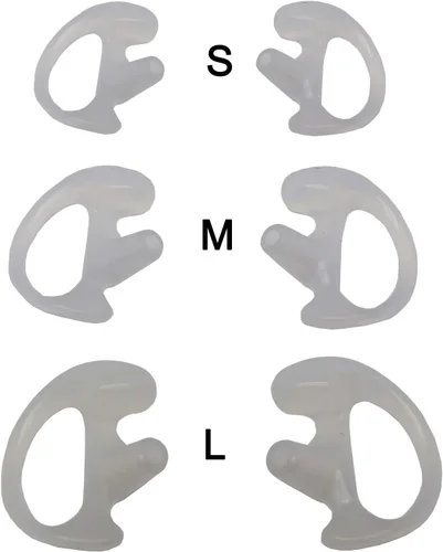 Vista 10 de Molde de oreja de aleta de silicona para auricular de radio bidireccional, repuesto de molde de oreja, puntas de auriculares para auricular