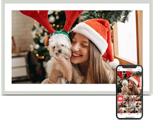 Vista 20 de Frameo Digital Frame WiFi, 15.6 inch Digital Picture Frame Large Display
