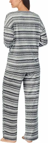Vista 3 de Nautica Conjunto de pijama de forro polar acogedor de 2 piezas para mujer
