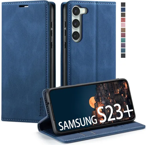 Vista 39 de japezop Compatible con Samsung Galaxy S23 5G - Funda tipo cartera con bloqueo RFID, tarjetero y función atril magnético, funda de piel con tapa