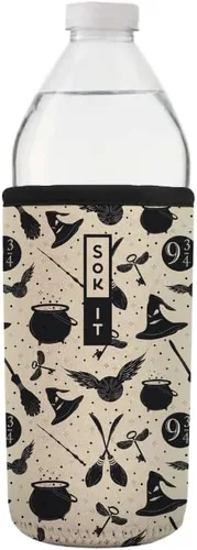 Vista 243 de Sok It BotlSok Funda para botella de agua con cubierta de neopreno aislante (Floral abstracto, se ajusta a CamelBak o Nalgene de 12 onzas)
