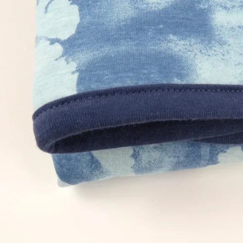 Vista 4 de HonestBaby Manta reversible de bebé 100% algodón orgánico para niños y niñas, azul, talla única