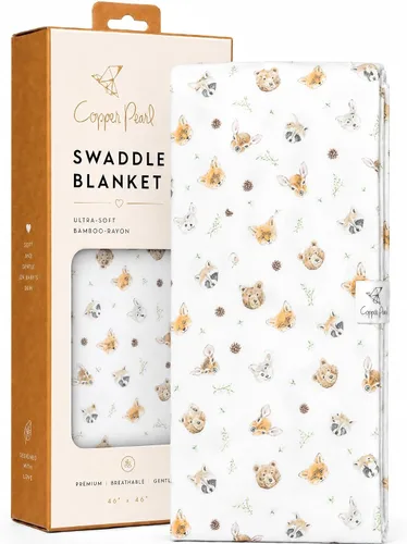 Vista 47 de Copper Pearl Mantas envolventes para recién nacidos Mantas de recepción suaves y elásticas para niños y niñas Mantas grandes de 46 x 46 pulgadas