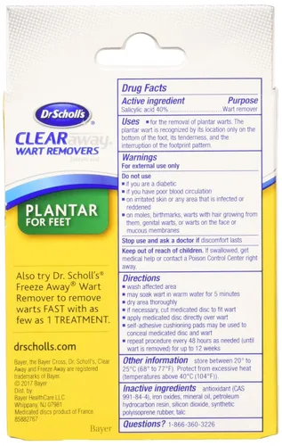 Vista 2 de Dr. Scholls Clear Away, sistema removedor plantar para verrugas, paquete de de 3, 3