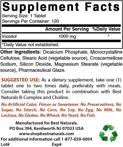 Vista 2 de Best Naturals CoQ10 600 mg e inositol 1000mg
