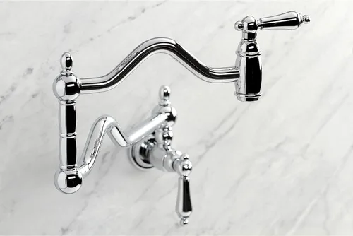 Vista 3 de Kingston Brass KS2101AL Heritage - Llenador de pared para maceta, cromo pulido