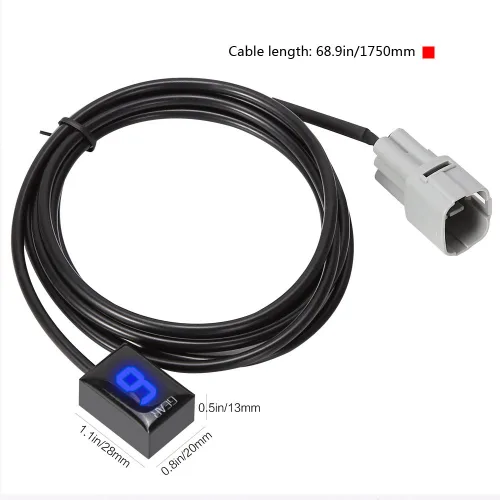 Vista 4 de Pantalla led roja con función plug & play con indicador de motor, impermeable, para Suzuki., Azul