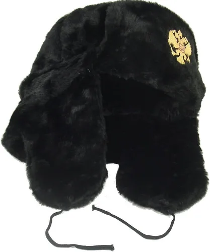 Vista 3 de Russian Ushanka Hat con orejeras negras