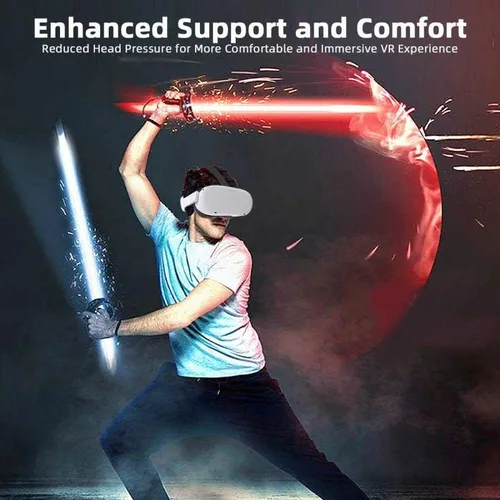 Vista 8 de iFoo Correa de cabeza compatible con MetaOculus Quest 2, correa de cabeza ligera y ajustable, repuesto para correa Elite, soporte mejorado