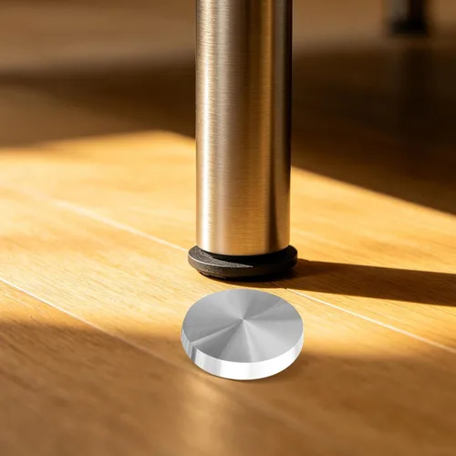 Vista 5 de 4 discos circulares de aluminio para mesas de vidrio, almohadillas antideslizantes fáciles de instalar para mesas de oficina de comedor