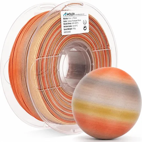 Vista 24 de AMOLEN - Filamento para impresora 3D de PLA de madera de bambú, filamento de PLA de 1.75mm con 15% de fibra de bambú real, 1kg/2.2lb con 15%