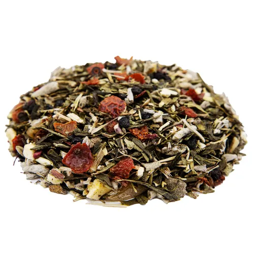 Vista 2 de The Whistling Kettle Feel Better Tea - Echinacea Saúco Rosa Mosquetas Sage Té Verde Premium Té de Hierbas