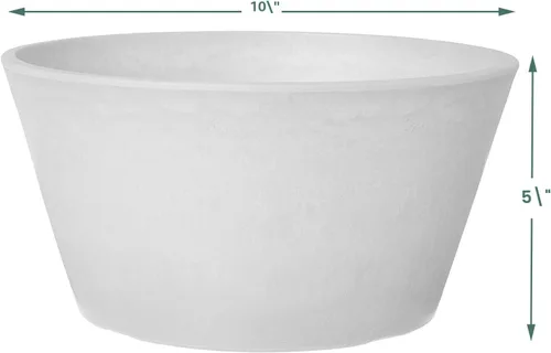 Vista 5 de Arcadia Garden Products PSW Pot Collection TD25C - Maceta compuesta de plástico/piedra/madera de bulbo poco profundo