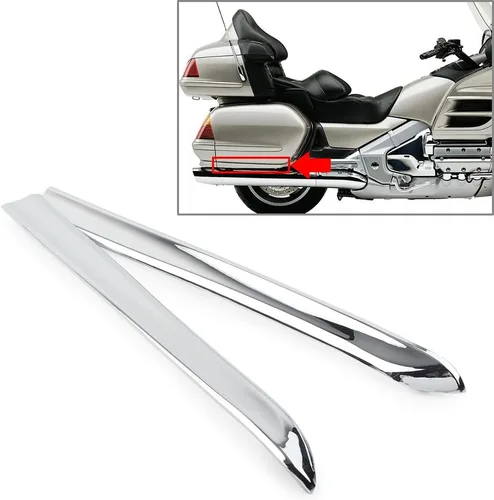 Vista 2 de LIRU Powersports alforjas cromadas para Honda Golwing GL1800 2001 2002 2003 2004 2005 2006 2007 2008 2009 2010 2011