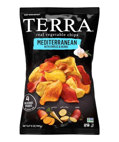 Vista 27 de Terra Chips de verduras, chips azules con sal marina, 5 onzas (paquete de 12)