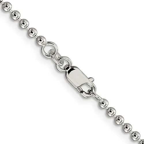 Vista 4 de 925 Sterling Silver 235mm Beaded Chain Necklace 16 Inch Pendant Charm Ball Beadsed Fine Jewelry For Women Gifts For Her