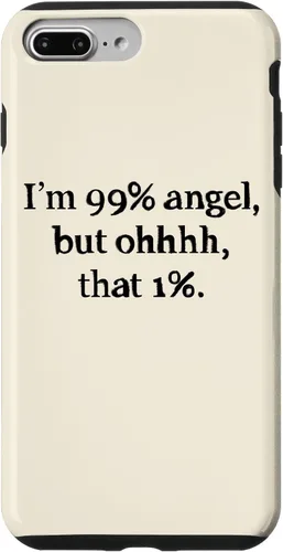 Vista 12 de iPhone 16 Im 99 percent angel but funny women sayings quotes Gift Case