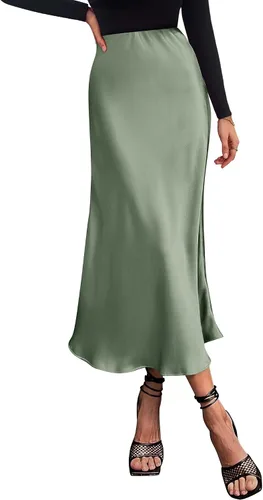 Vista 12 de BTFBM Faldas largas para mujer, trajes de otoño 2026 Azul marino