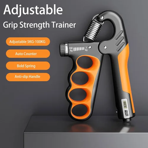 Vista 2 de Grip Strength Trainer, 5-100KG (11-220 LB) Adjustable Resistance Forearm Hand Gripper Strengthener with Counter, Hand Wrist Exercise Workout