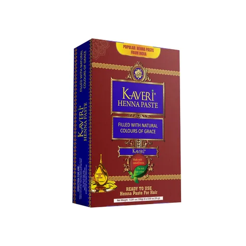 Vista 9 de Kaveri Paquete de 4 tubos de cono de henna listos para usar, color marrón oscuro natural, color rojo, para mujeres, perfecto para con aceite