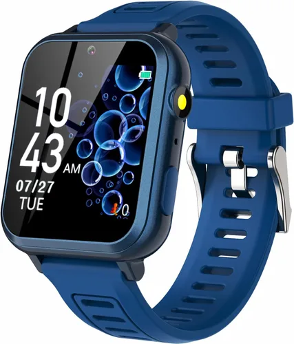 Vista 10 de Sedzofan Reloj inteligente para niños con 24 juegos de rompecabezas, pantalla táctil HD, cámara, reproductor de música, podómetro, despertador
