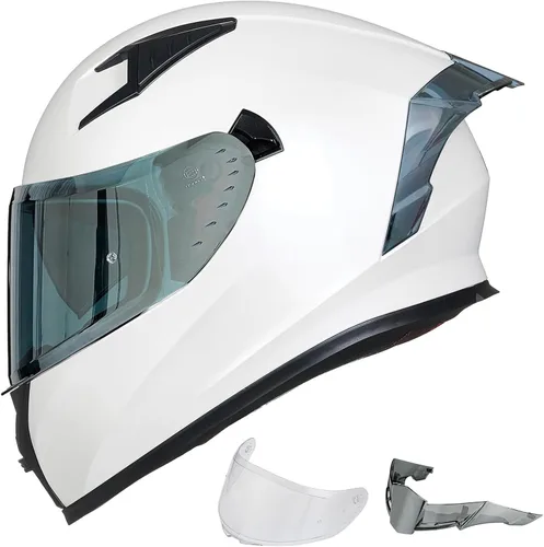 Vista 15 de ILM - Casco completo de motocicleta con Pinlock compatible con viseras y aletas transparentes y tintadas, casco para Street Bike y Motocross