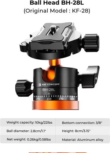 Vista 5 de K&F CONCEPT - Trípode para cámara de 68 pulgadas con monopie