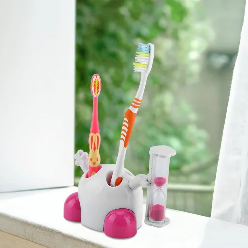 Vista 3 de Temporizadores de cepillado de dientes para niños y niños, soporte para cepillo de dientes con temporizador de cuenta regresiva de 3 minutos