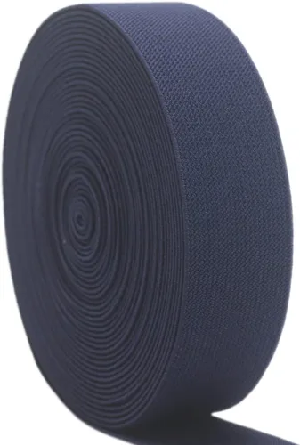 Vista 20 de Banda elástica de punto negro de 1-1/2 pulgadas, 10 yardas, 1.496 in, tejido de sarga de doble cara, correas elásticas pesadas, banda elástica