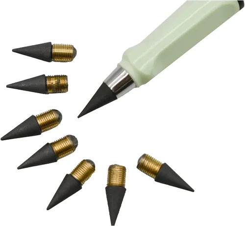 Vista 3 de 100 piezas de recambios eternos para lápices eternos, puntas sin tinta para escribir papelería