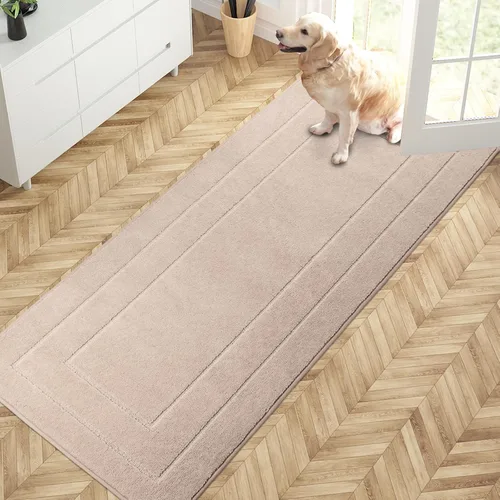 Vista 15 de PURRUGS Tapete para puerta que atrapa la suciedad, 20 x 31.5 pulgadas, antideslizante, lavable a máquina, tapete de entrada para perro, tapete