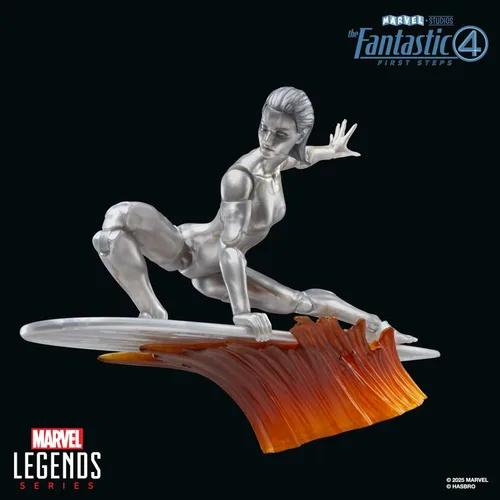 Vista 10 de Serie Marvel Legends Silver Surfer, La Primera Película de Los Cuatro Fantásticos: Figura de acción coleccionable de 6 pulgadas