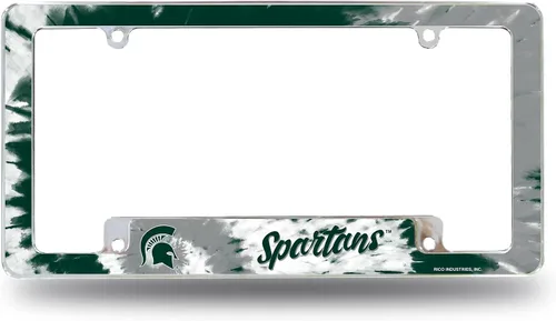 Vista 23 de Rico Industries Marco cromado de la NCAA de 12 x 6 pulgadas, marco cromado para placa de automóvil, camión, SUV