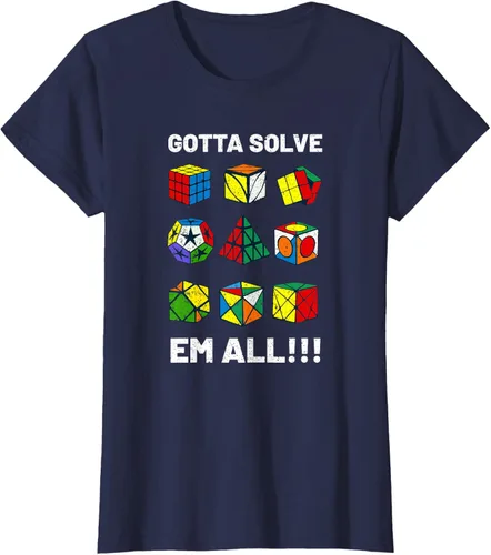 Vista 38 de Camiseta competitiva Puzzle Cube Gotta Solve Em All Speed Cubing