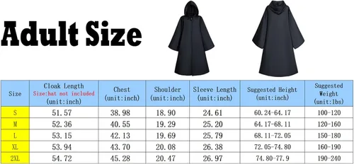Vista 7 de TOGROP Knight Costume for Mens Robe Hooded Adult Cloak Cosplay