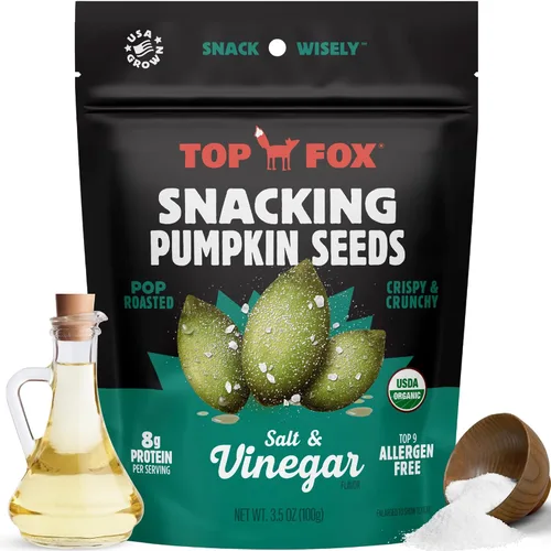 Vista 15 de Top Fox Snacks Semillas de calabaza para comer (Variedad, 3.5 oz) - Snacks sin gluten, snacks de proteínas, snacks keto, paleo y veganos - Tostadas