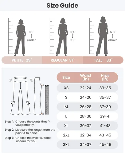 Vista 5 de G4Free Pantalones de pierna ancha para mujer, pantalones de yoga sueltos con bolsillos, pantalones de yoga pequeños, regularaltos, elásticos