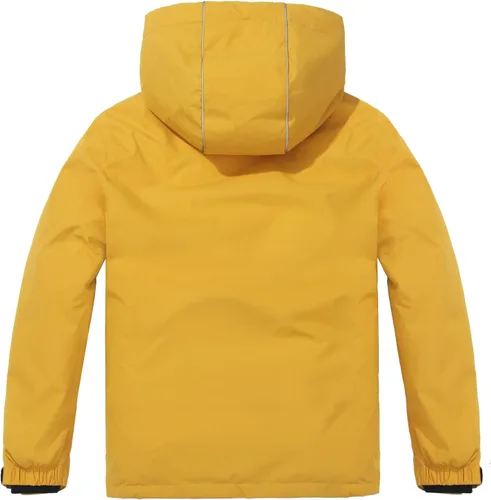 Vista 3 de Spmor Chaqueta de esquí impermeable con capucha para niños y niñas, abrigo de snowboard resistente al viento para la nieve