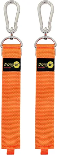 Vista 14 de Correa de almacenamiento Wrap-It con gancho y enganche - Paquete surtido de 3 piezas en negro - Soporte resistente para cables de extensión